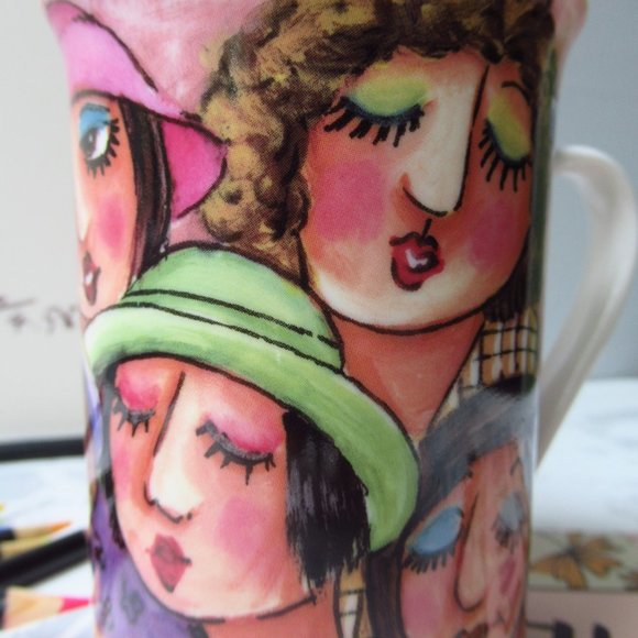 Porcelain Fine China Mug Fat Ladies Northamptonshire Creative Tops England - Picture 4 of 14